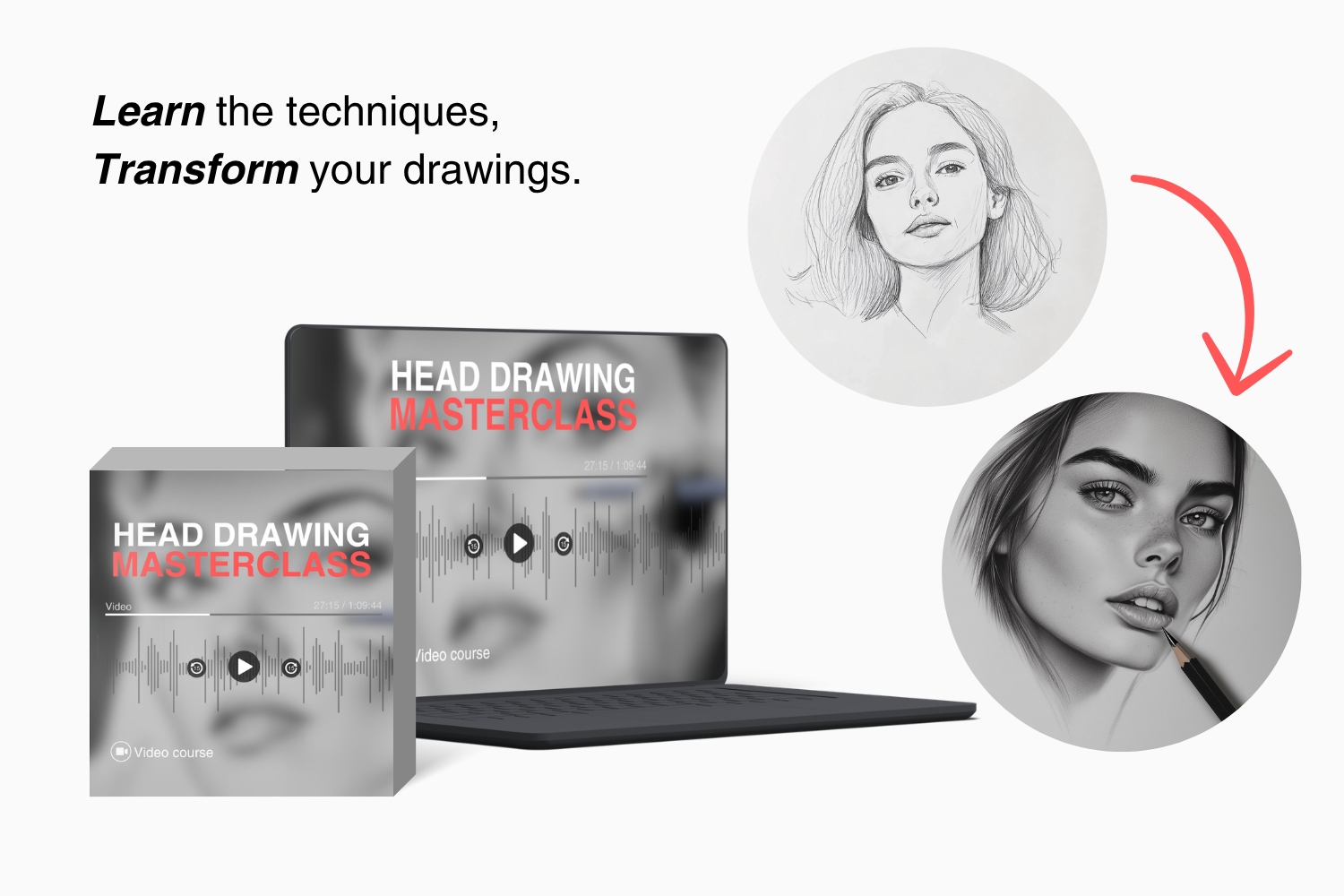 Head drawing video course