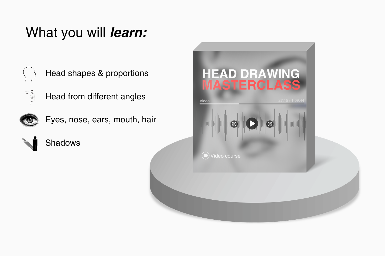 Head drawing video course